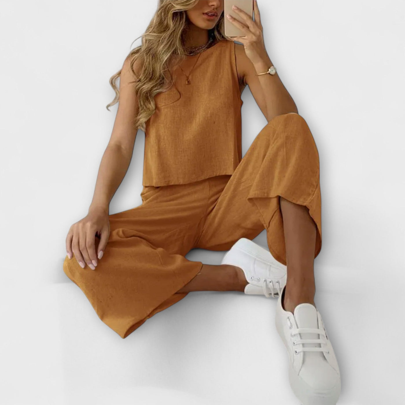 Aurora – Lněný dámský komplet