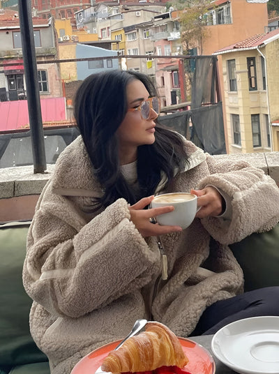 Kalina – Oversize teddy kabát