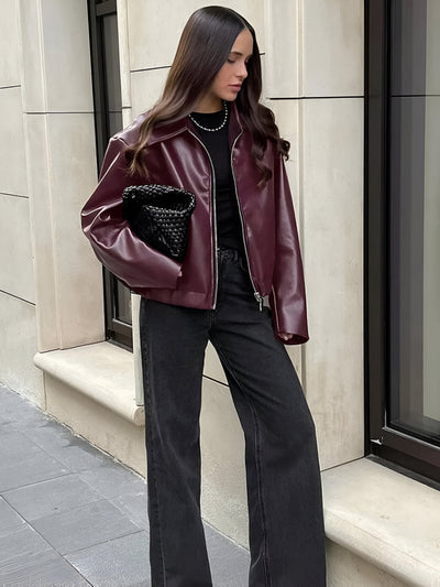 Julia – Kožená bomber bunda