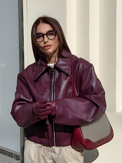 Julia – Kožená bomber bunda