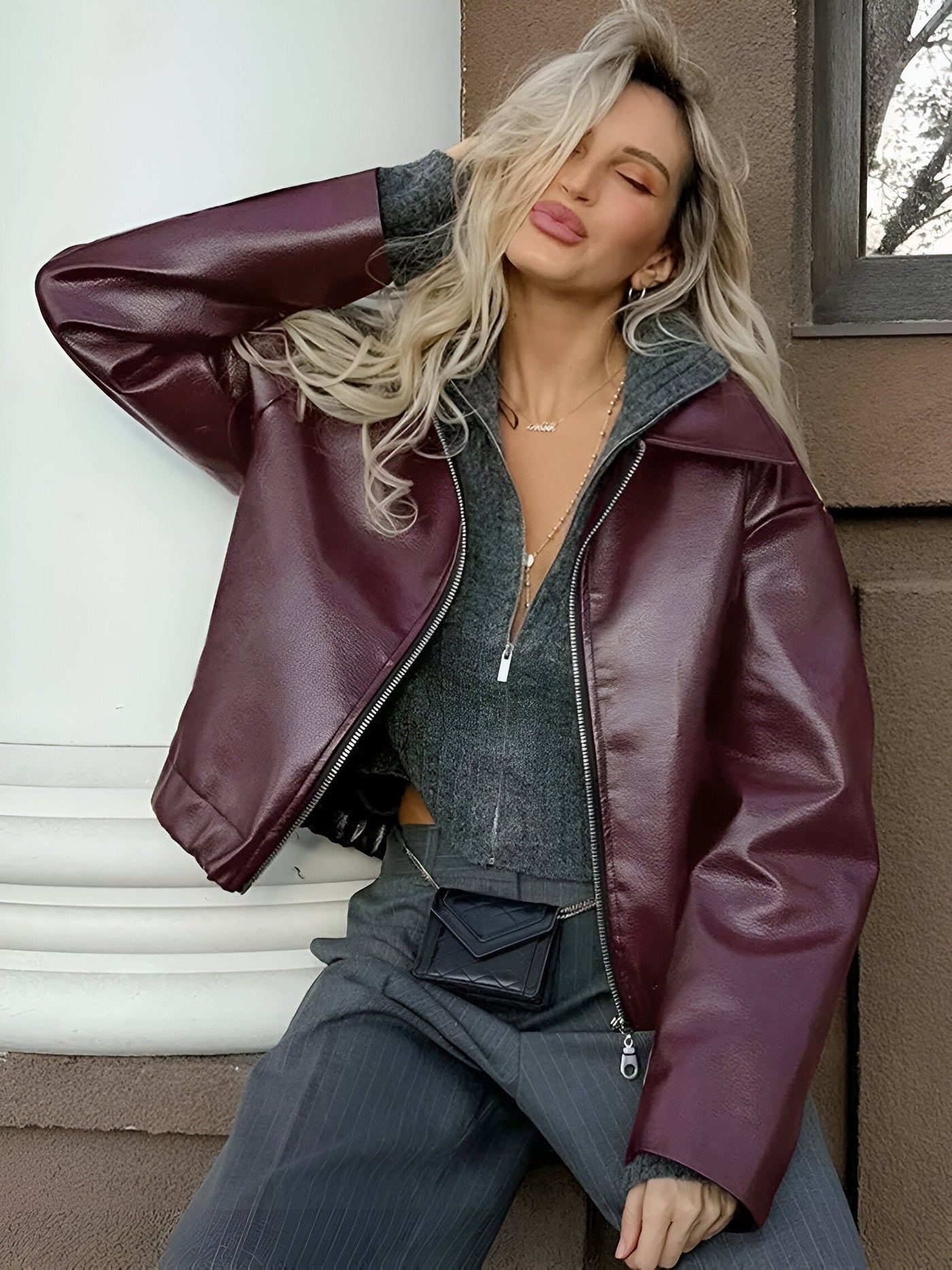 Julia – Kožená bomber bunda